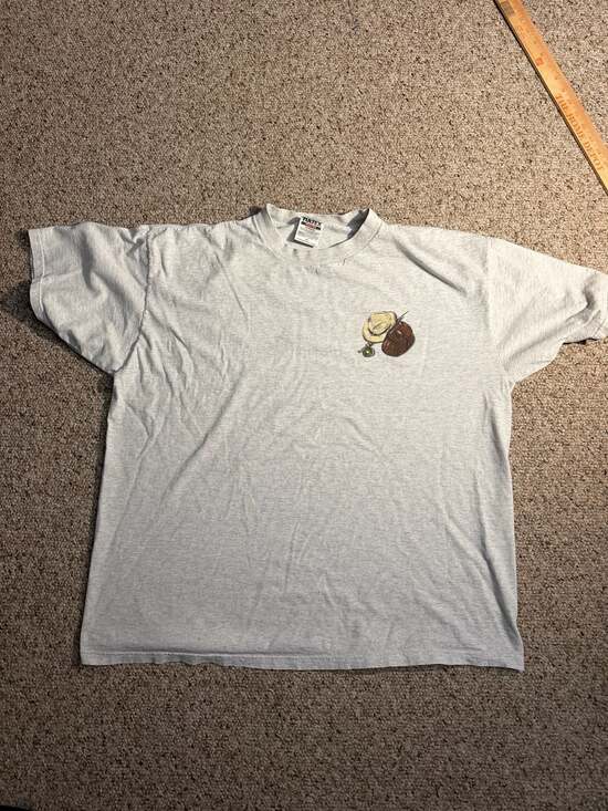 Vintage 90s Tultex Alaska Fly Fishing T-Shirt For The Rich There's Therapy 2XL - Picture 3 of 8